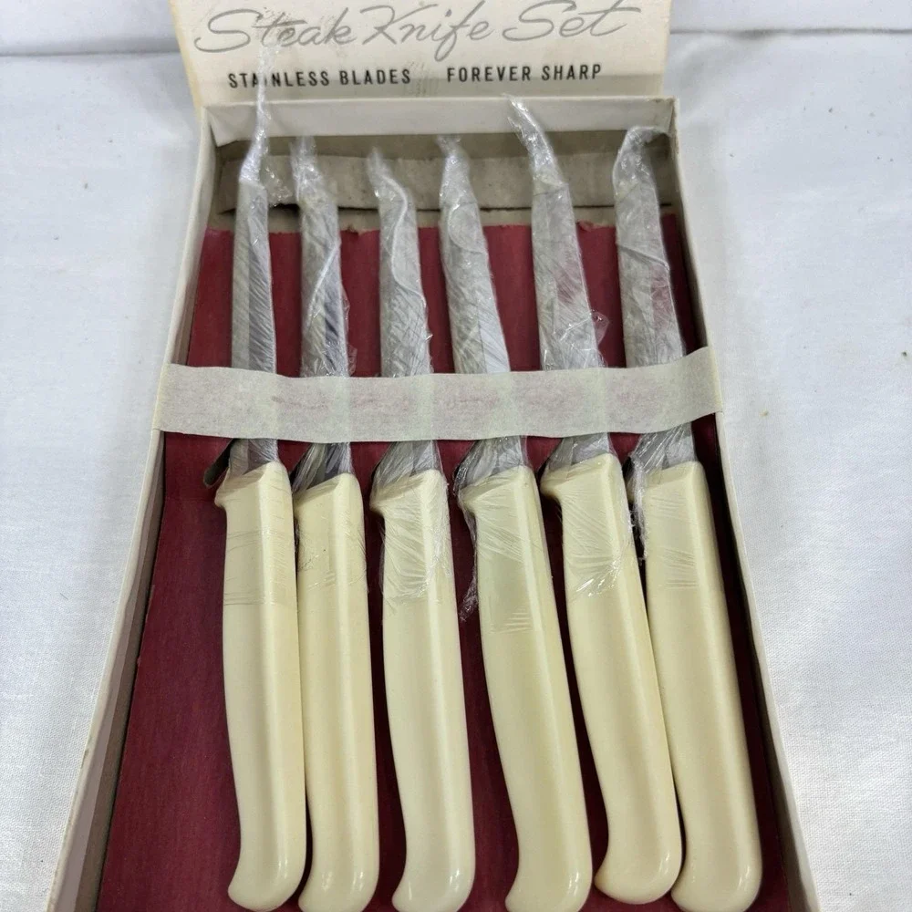 Vintage Regent Sheffield Steak Knife Set Original Box